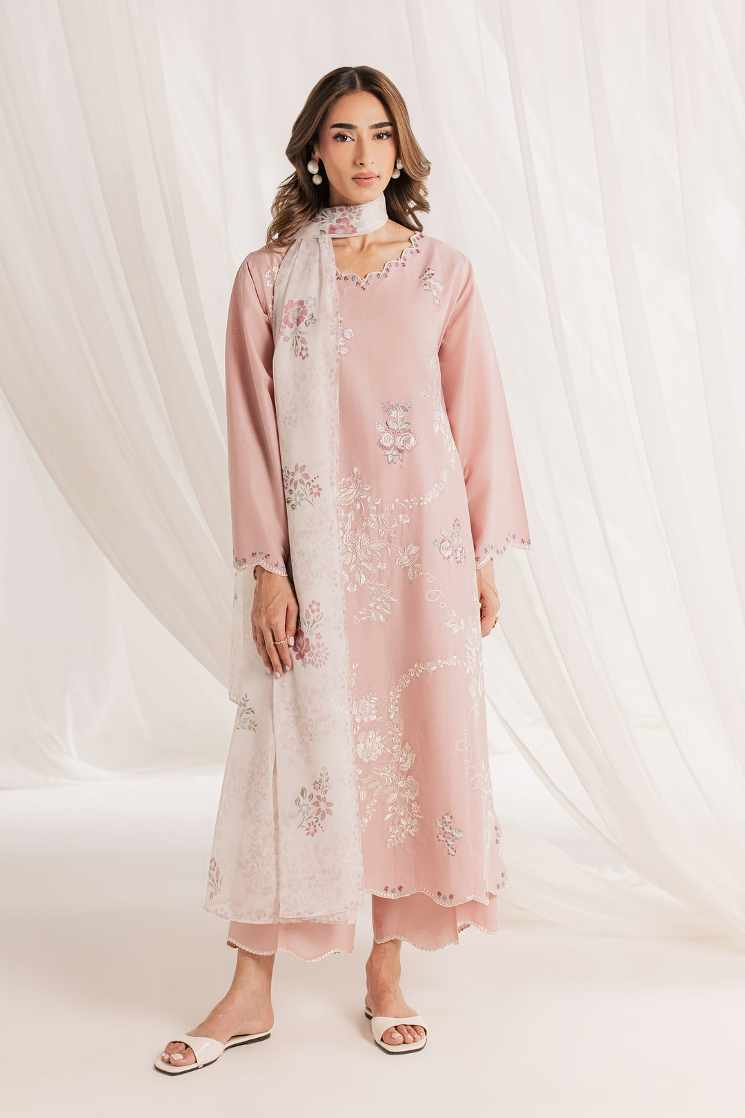 Mimoso 3Pc - Embroidered Lawn Dress