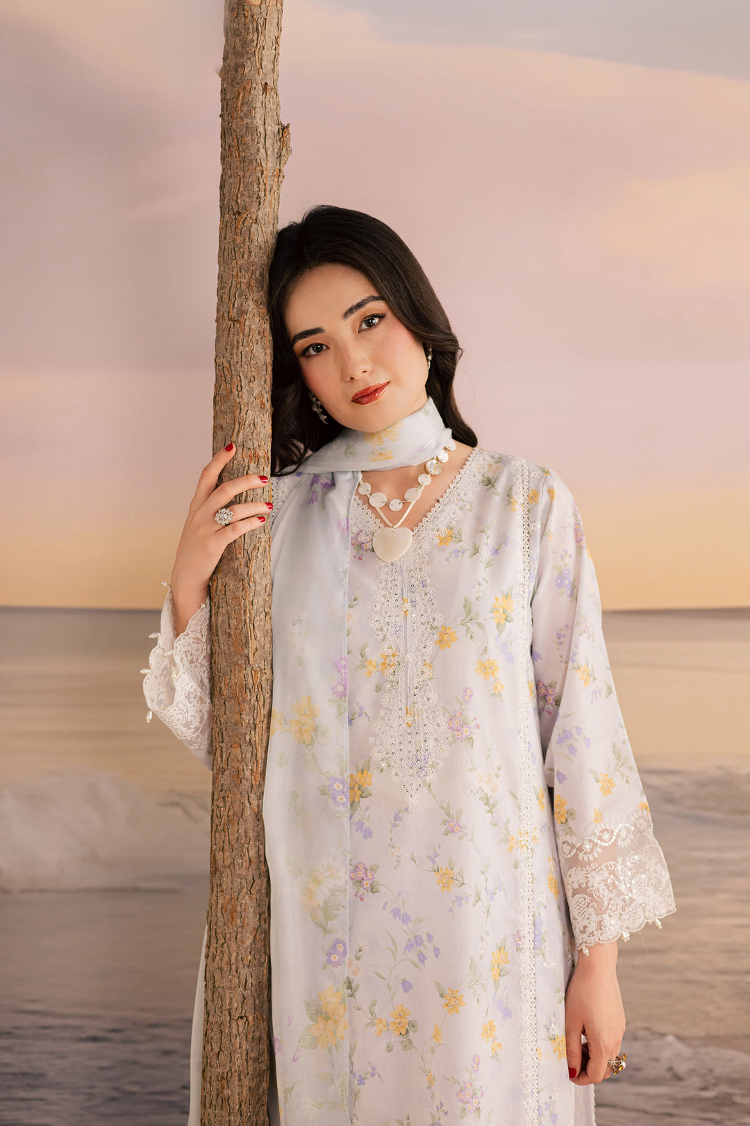 Lilac Vera 3Pc - Printed Lawn Dress
