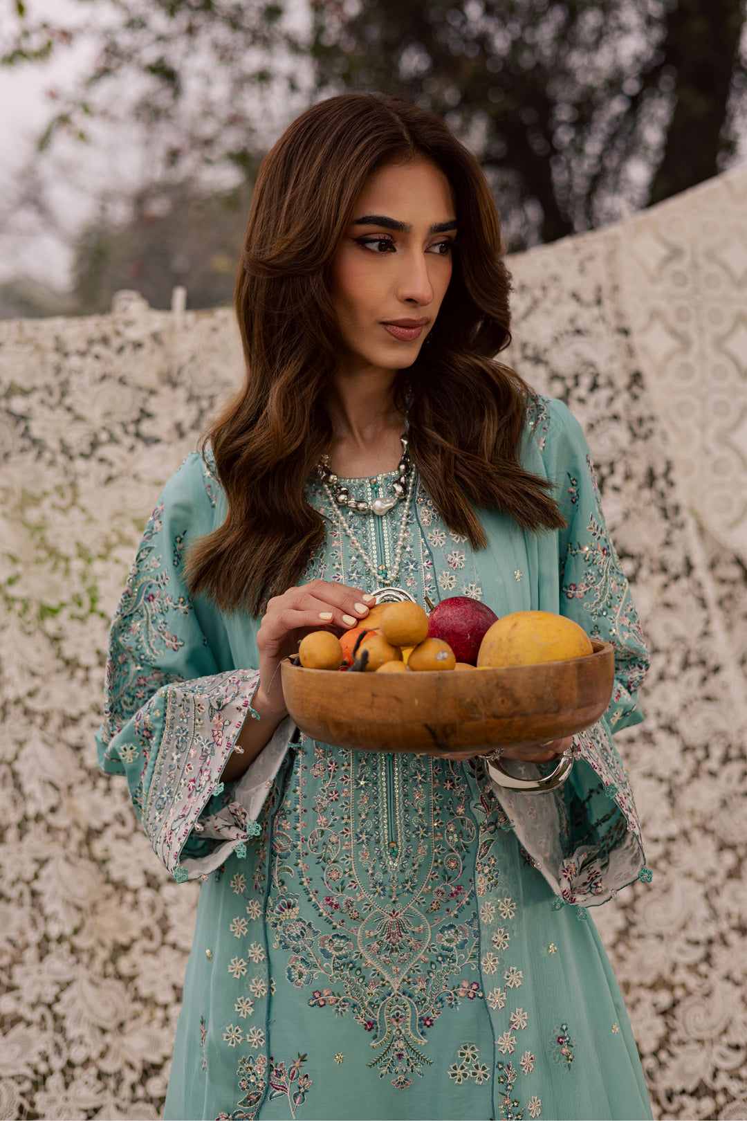 Emerald Toska 3Pc - Festive Embroidered Lawn