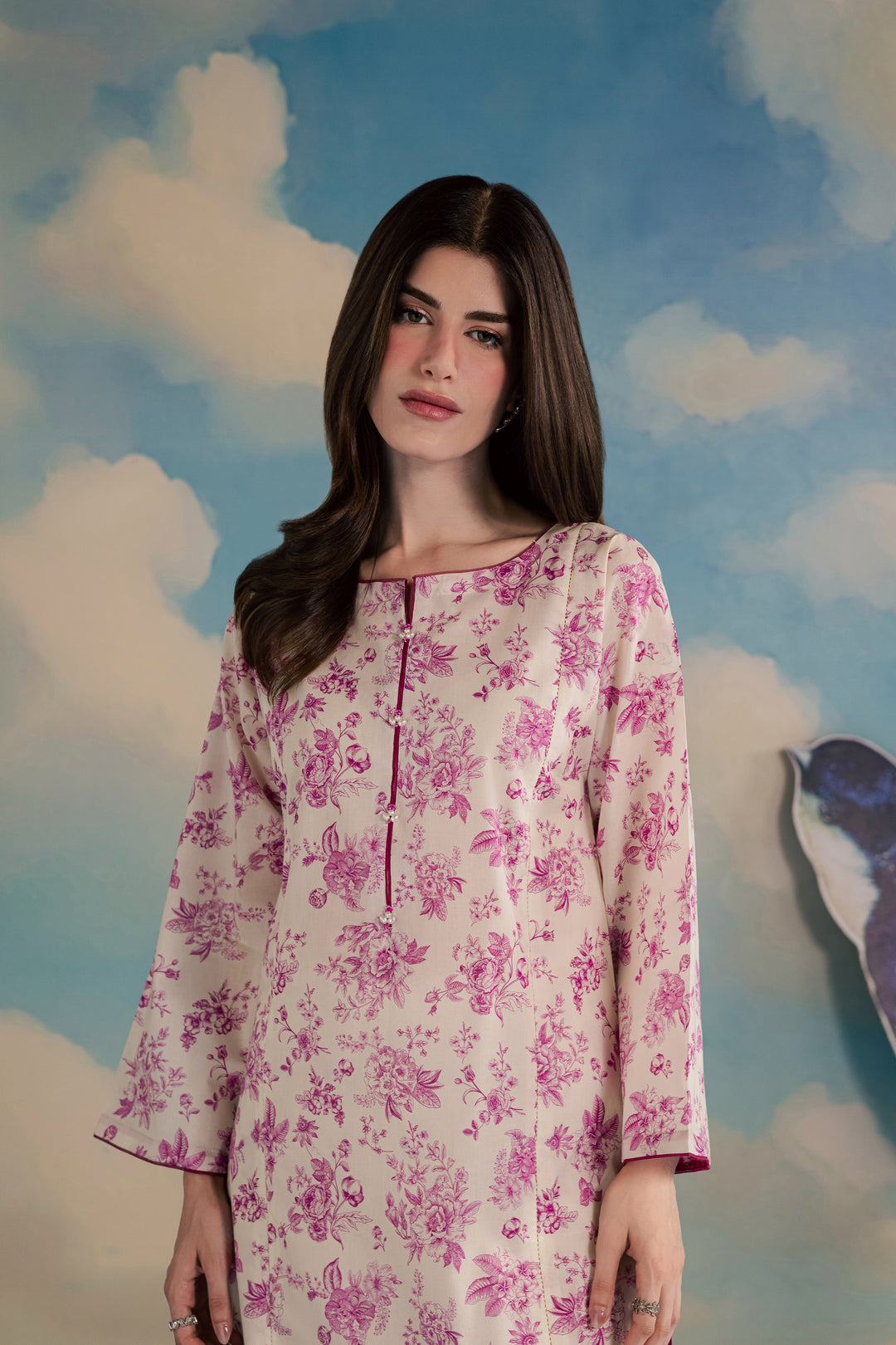 Pink Ferbera 2Pc - Printed Lawn Dress