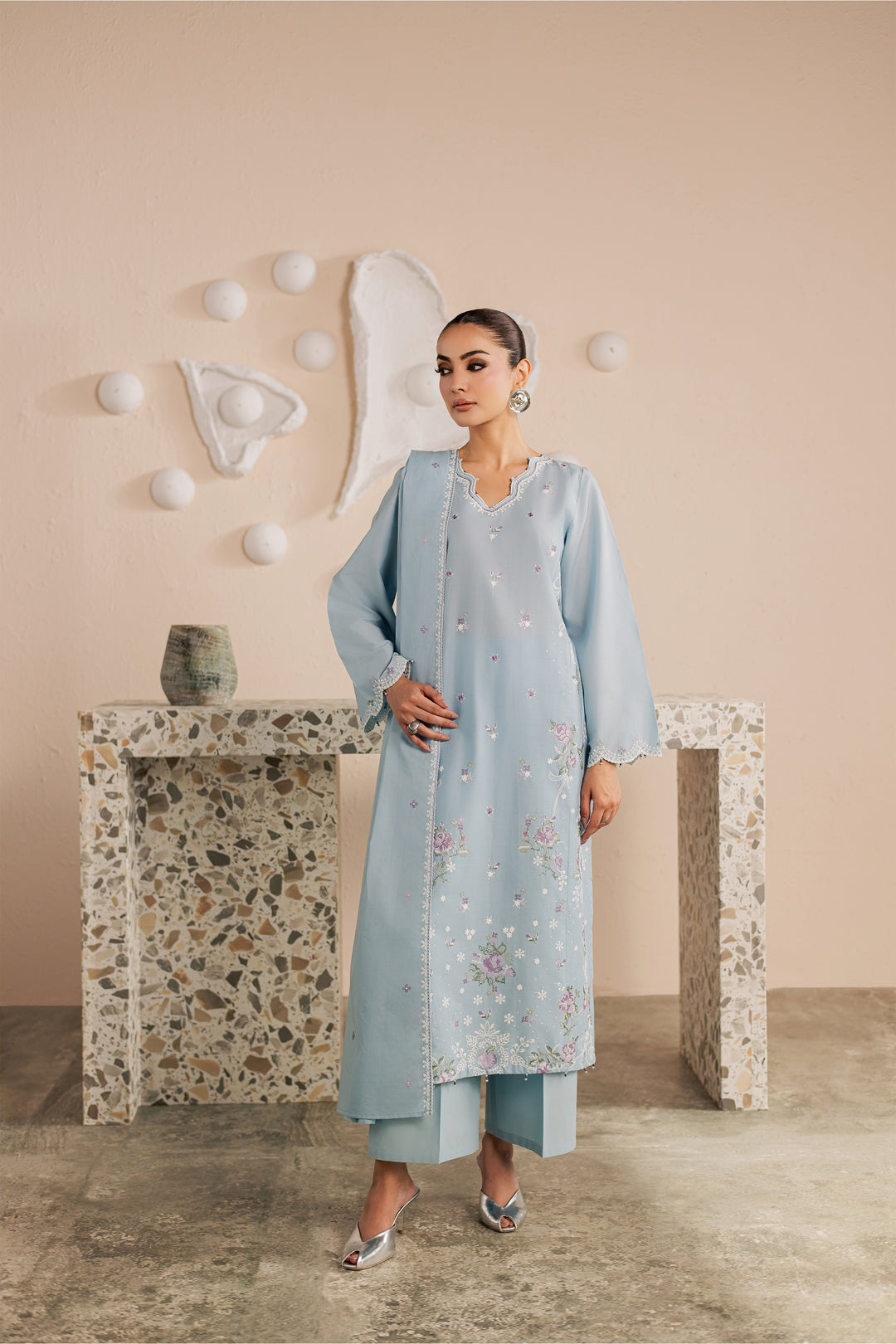 Minsk 3Pc - Embroidered Lawn Dress