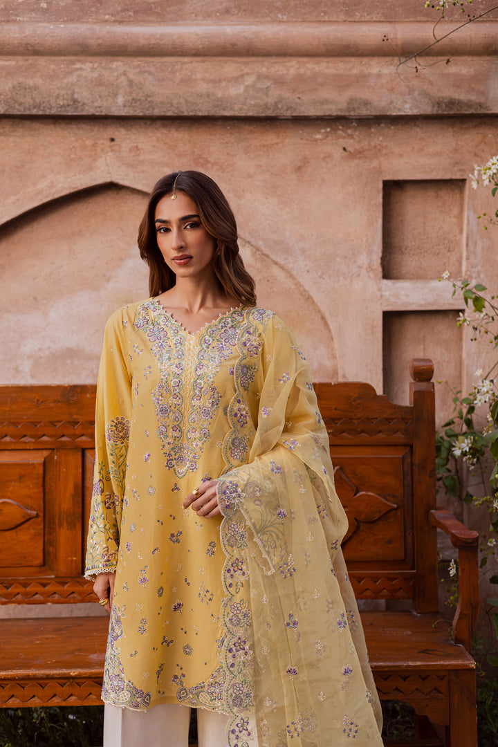 Goldilocks 3Pc - Festive Embroidered Lawn