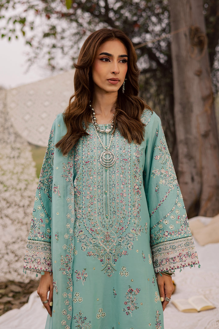 Emerald Toska 3Pc - Festive Embroidered Lawn