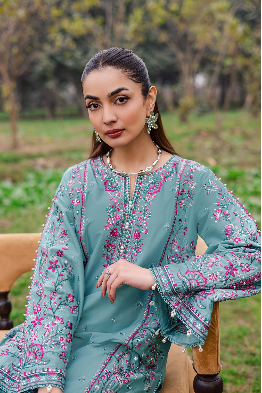 Khushbakht 2Pc - Festive Embroidered Lawn