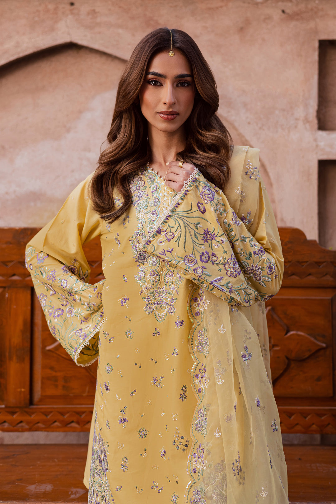 Goldilocks 3Pc - Festive Embroidered Lawn