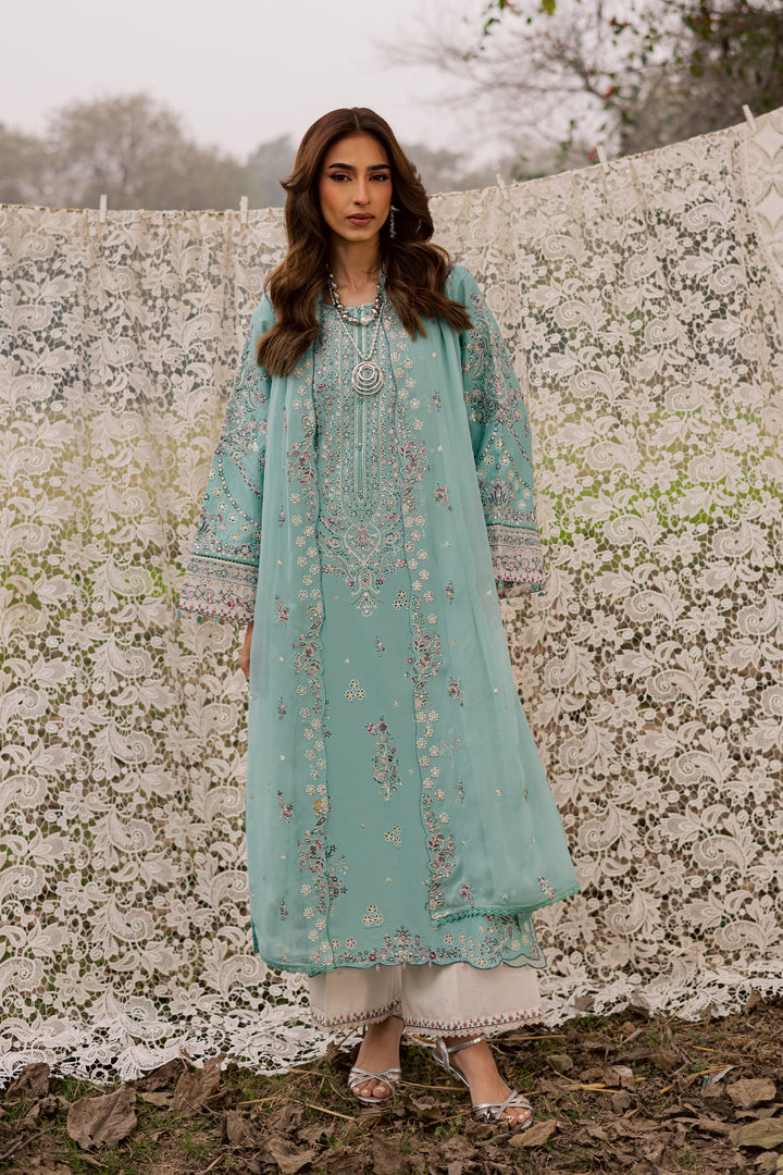 Emerald Toska 3Pc - Festive Embroidered Lawn