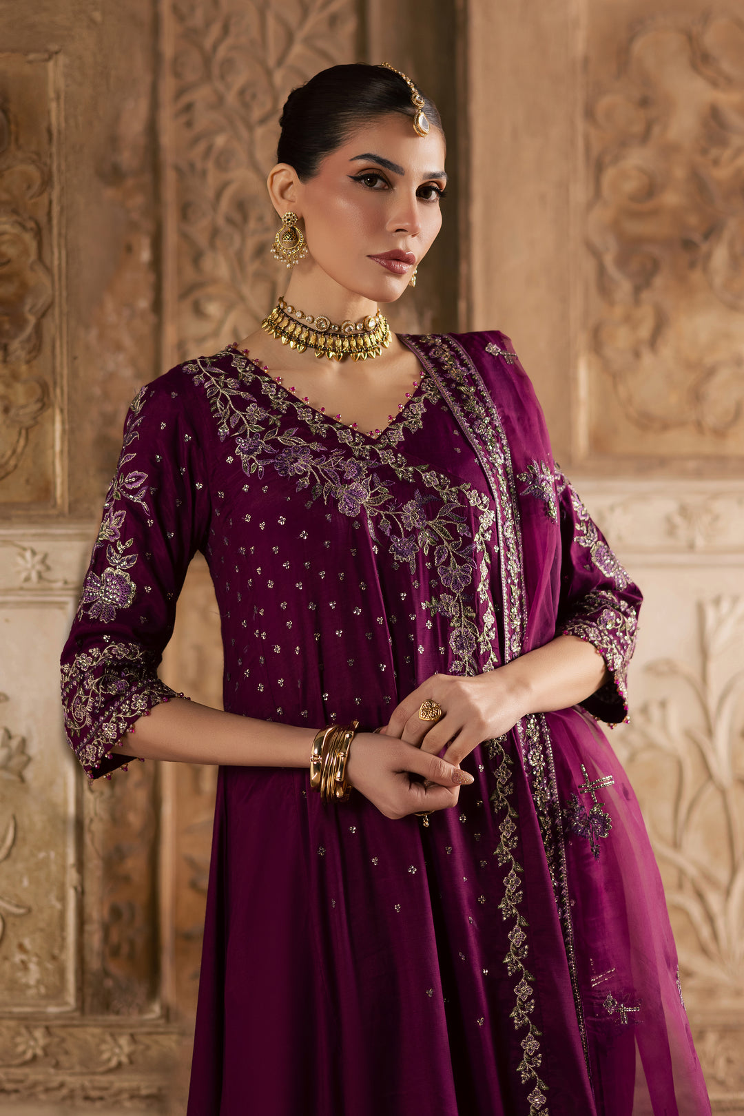 Plum Raha 3Pc - Festive Luxe Pret