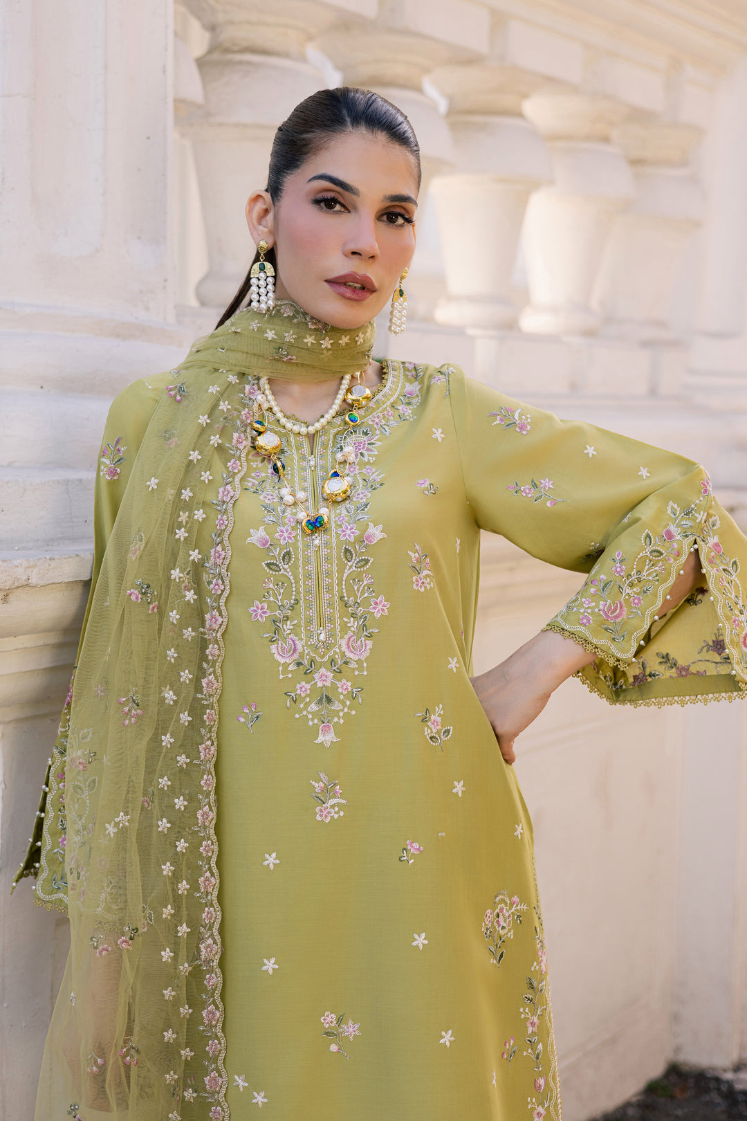 Nirvanah 3Pc - Festive Embroidered Lawn