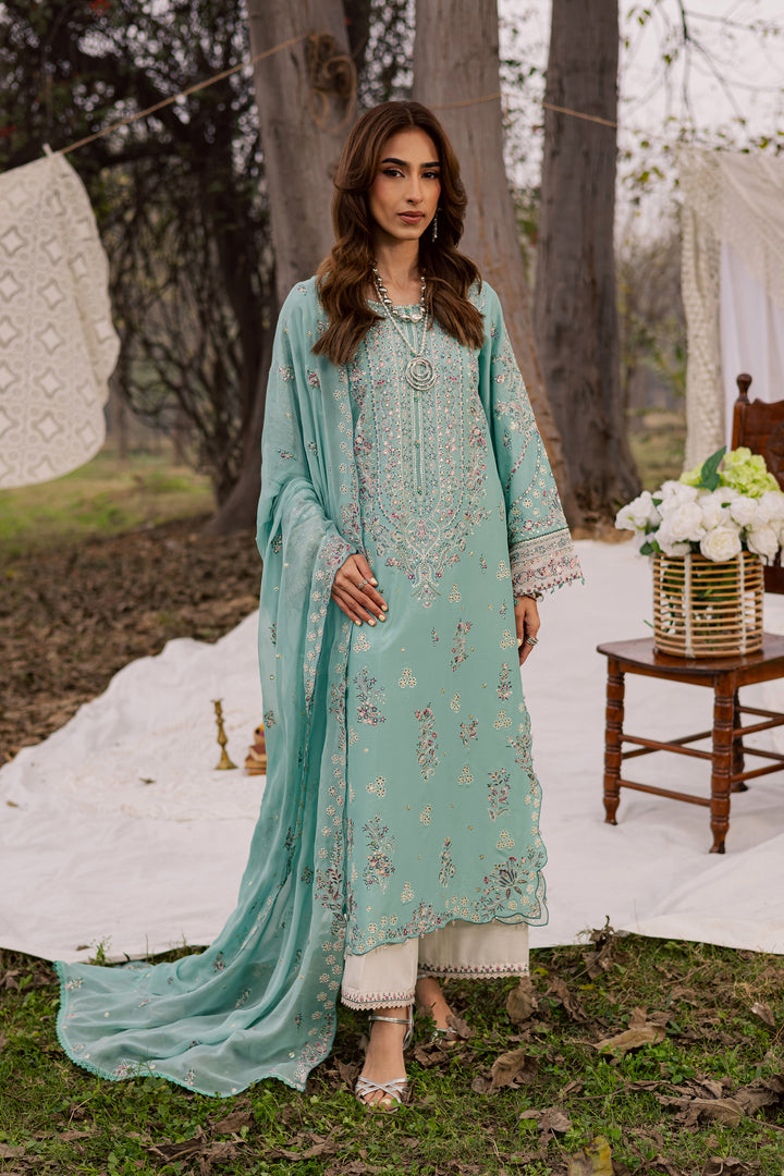 Emerald Toska 3Pc - Festive Embroidered Lawn