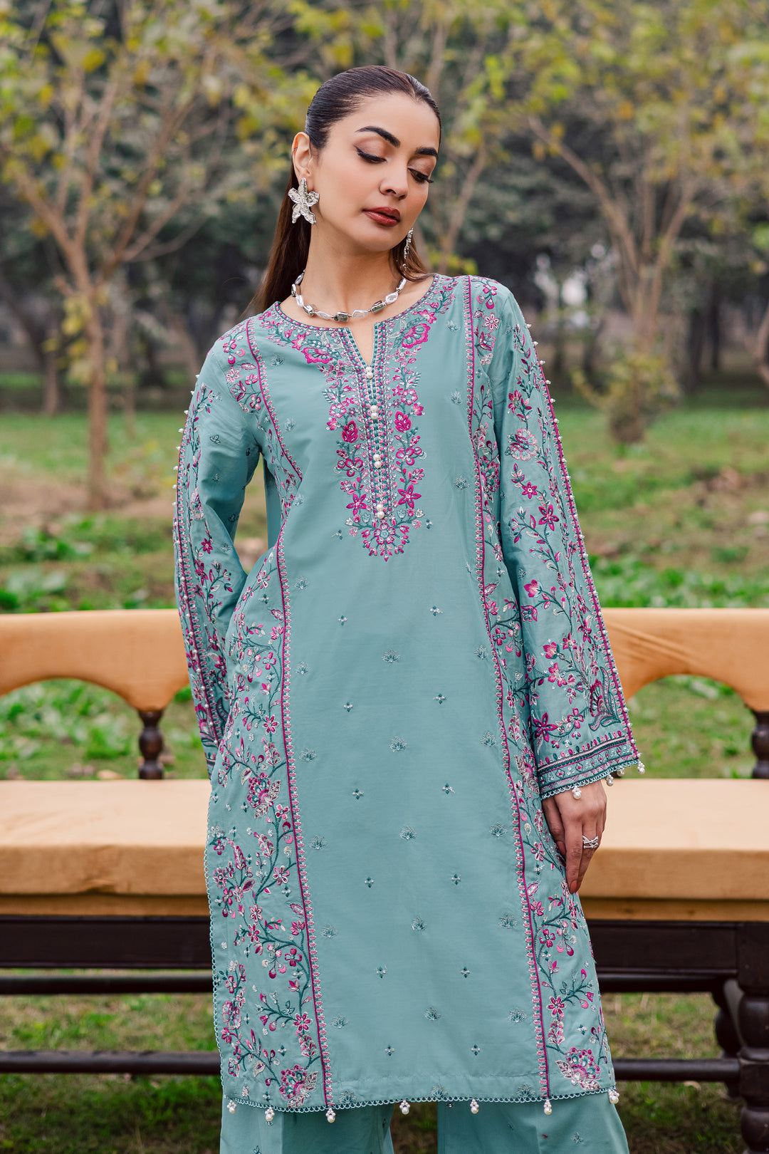 Khushbakht 2Pc - Festive Embroidered Lawn