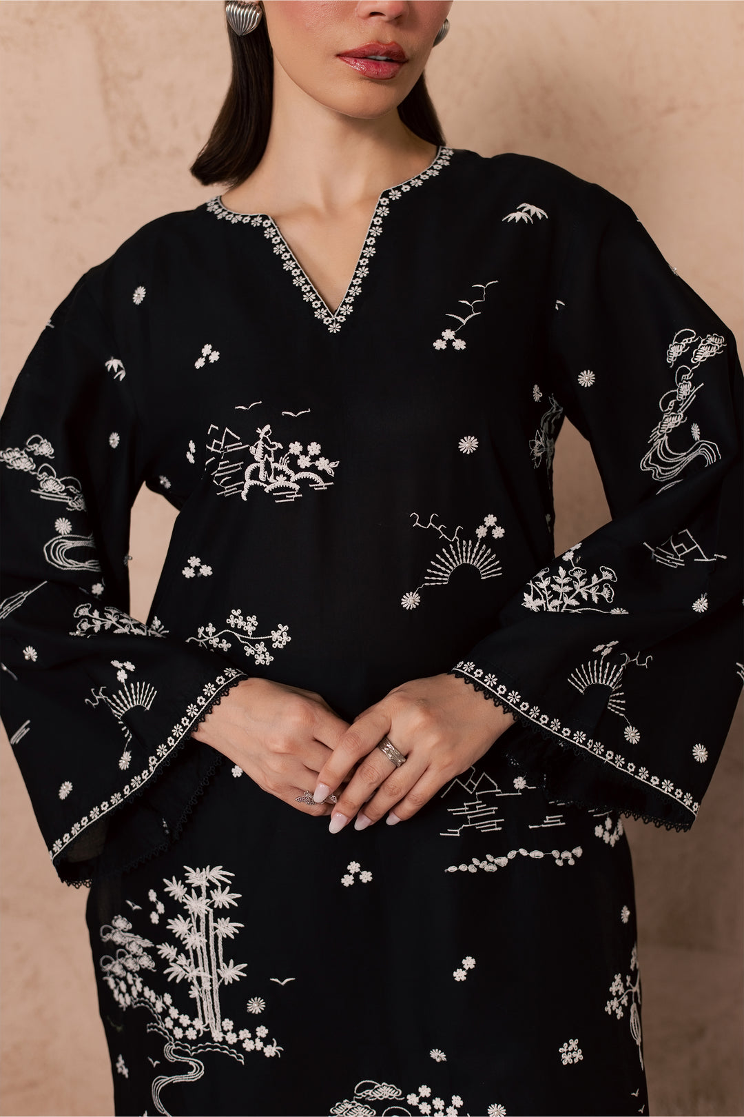 Elan 2Pc - Embroidered Lawn Dress