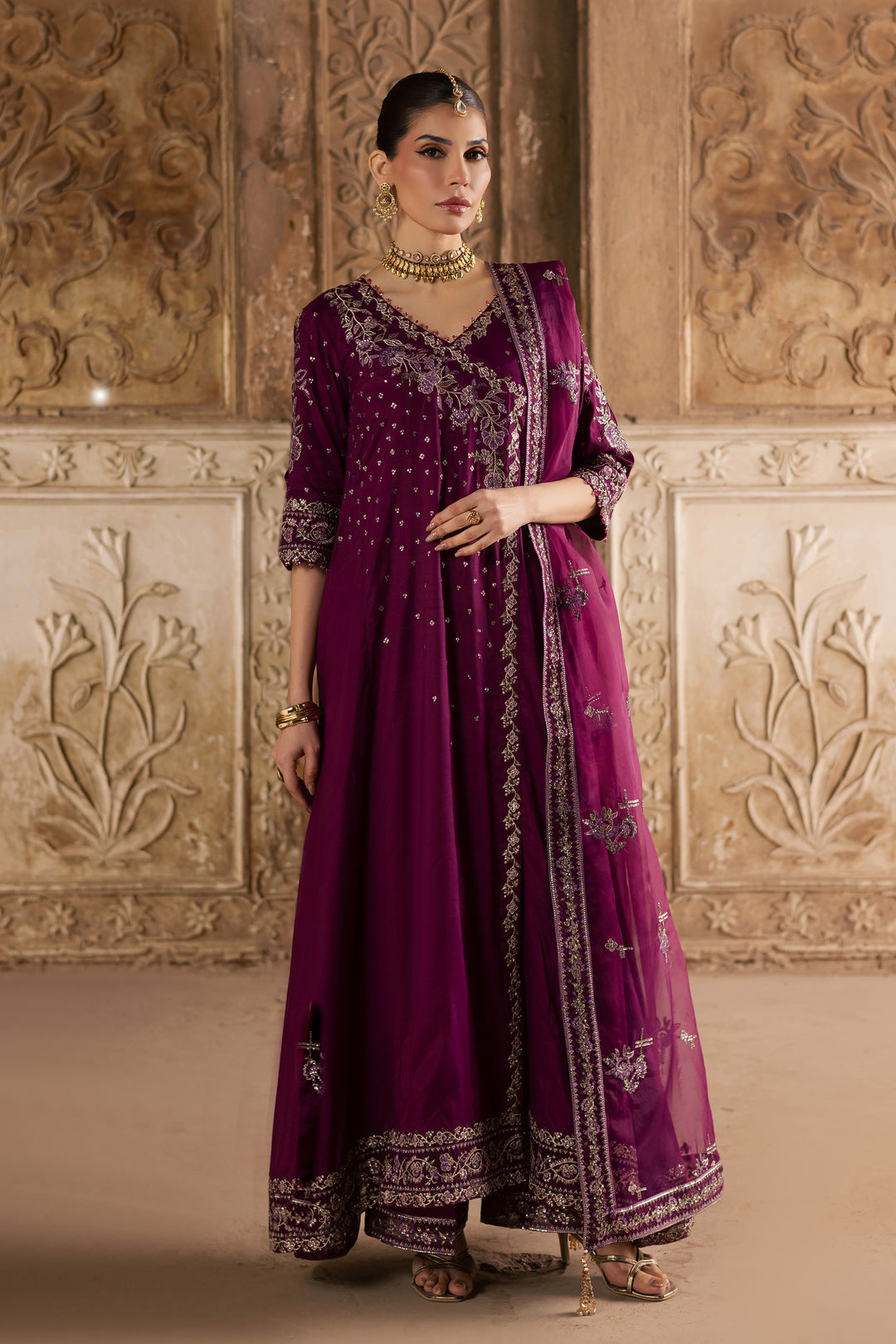Plum Raha 3Pc - Festive Luxe Pret
