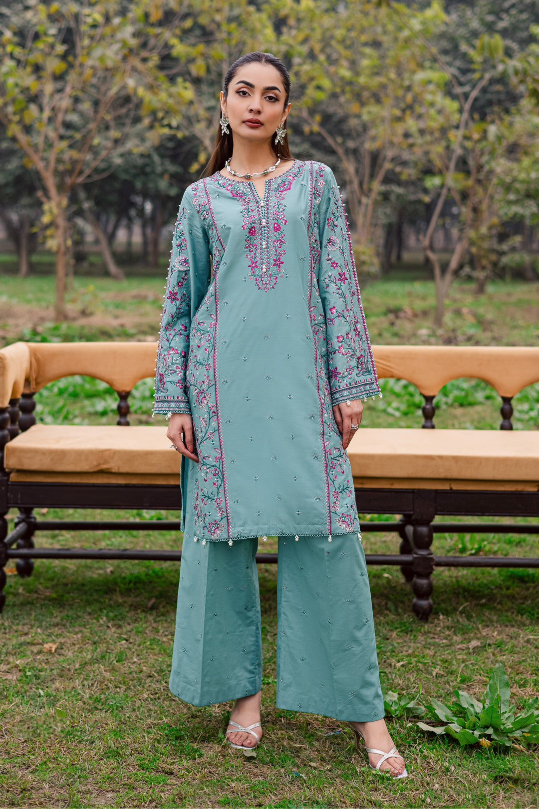 Khushbakht 2Pc - Festive Embroidered Lawn