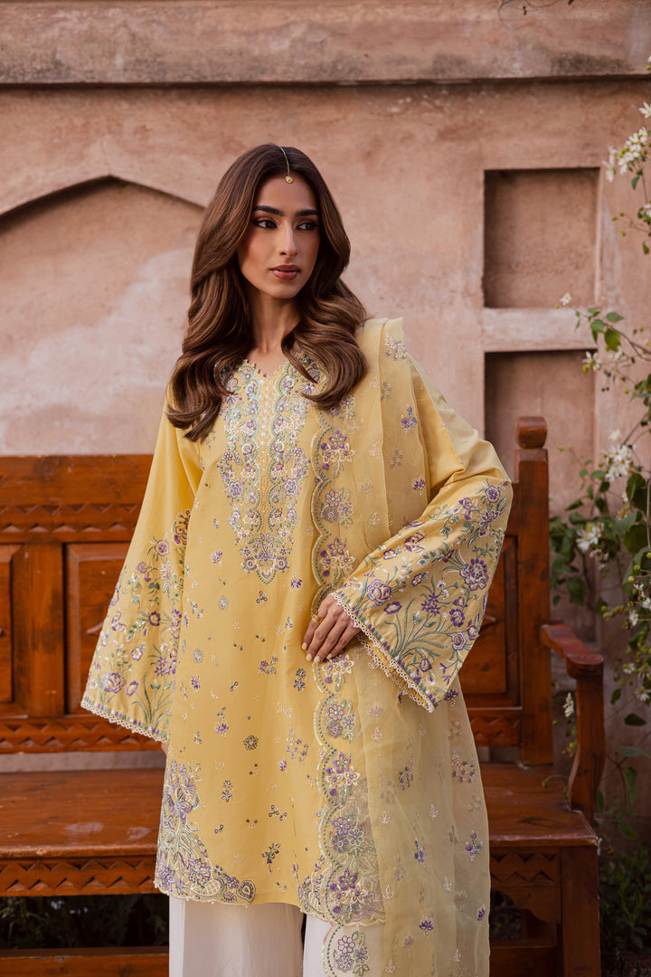 Goldilocks 3Pc - Festive Embroidered Lawn