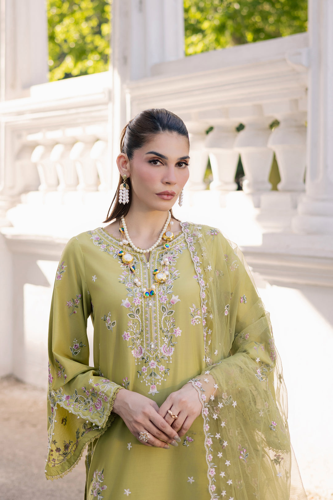 Nirvanah Blue 3Pc - Luxury Embroidered Lawn