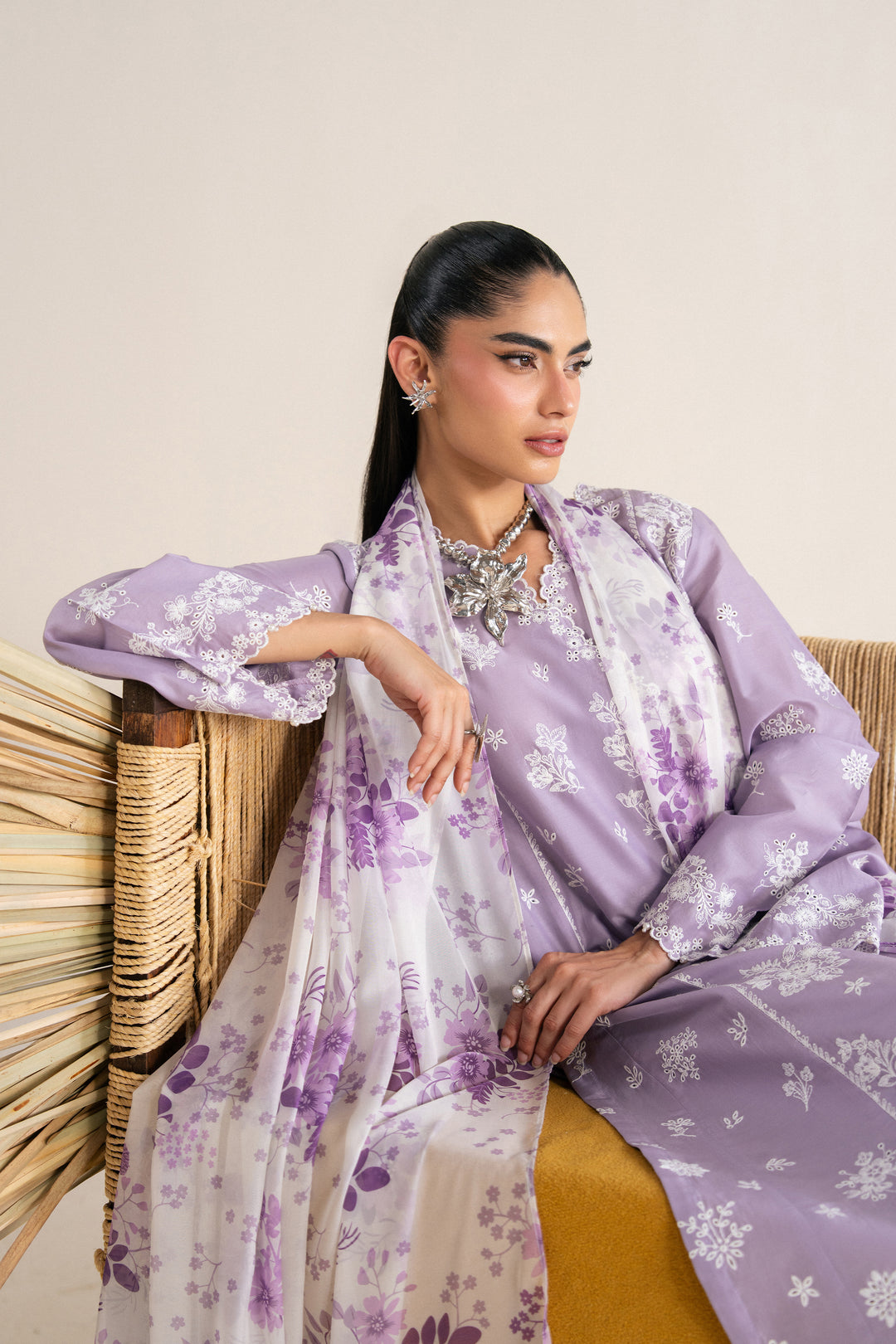 Dusty Lilac 3Pc - Festive Eid Pret