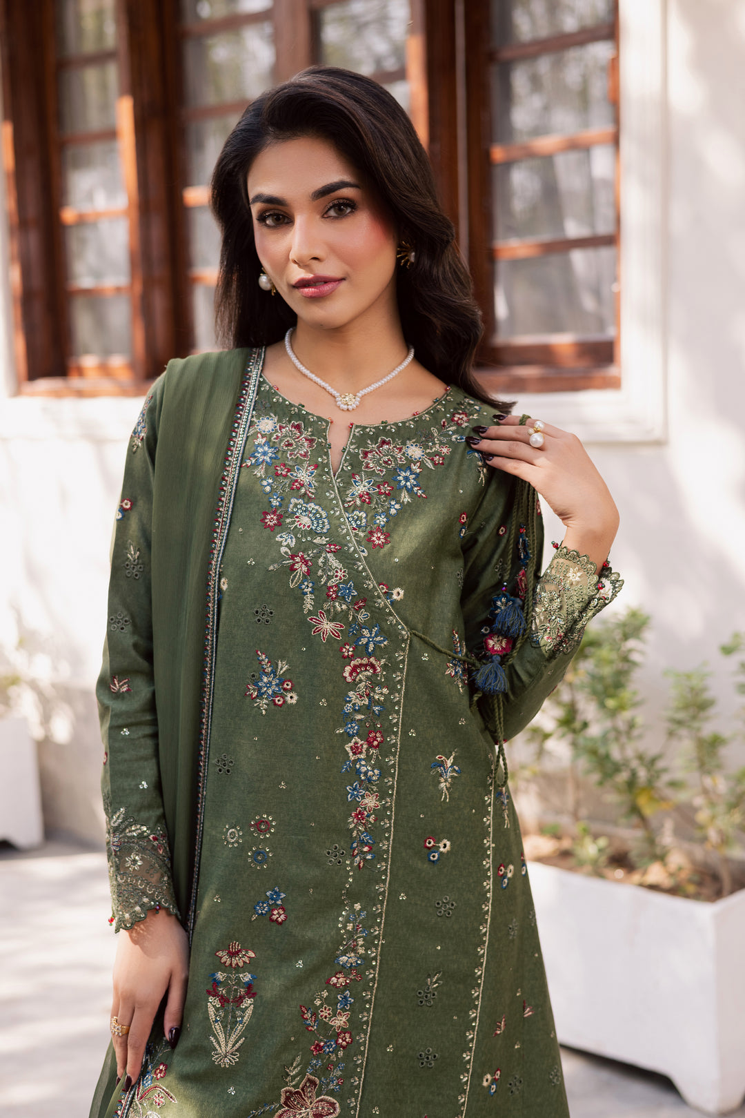 Sofiaa 3Pc - Embroidered Karandi Dress