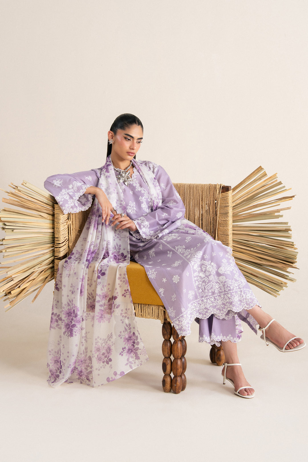 Dusty Lilac 3Pc - Festive Eid Pret