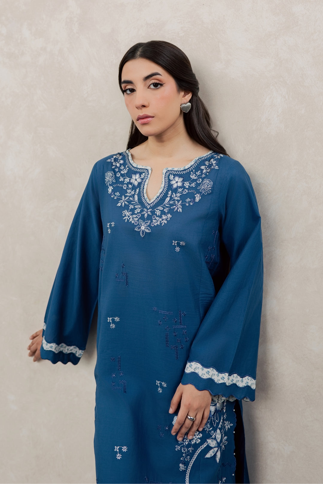 Dark Ravena 2Pc - Embroidered Lawn Dress