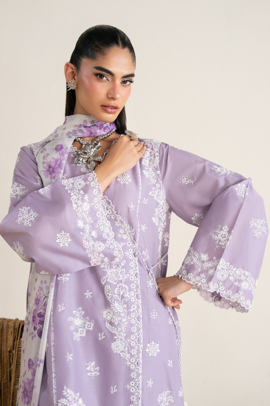Dusty Lilac 3Pc - Festive Eid Pret