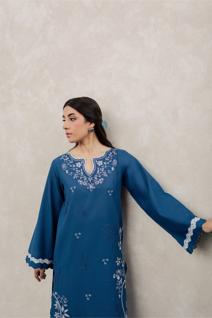 Dark Ravena 2Pc - Embroidered Lawn Dress