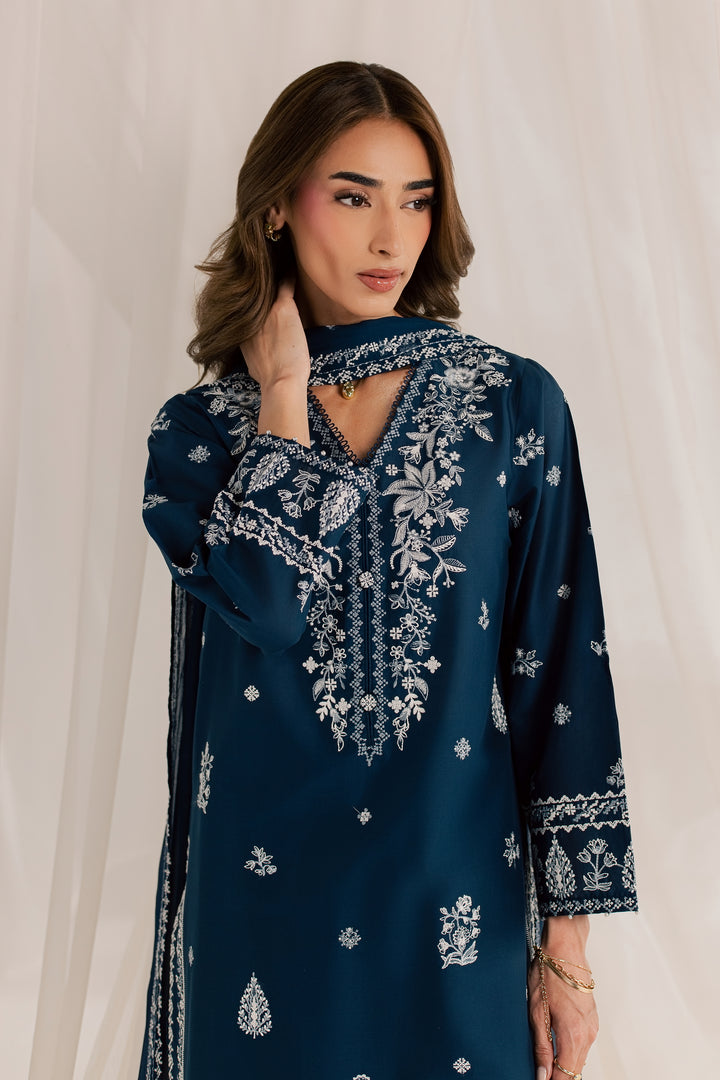 Esaam 3Pc - Embroidered Lawn Dress
