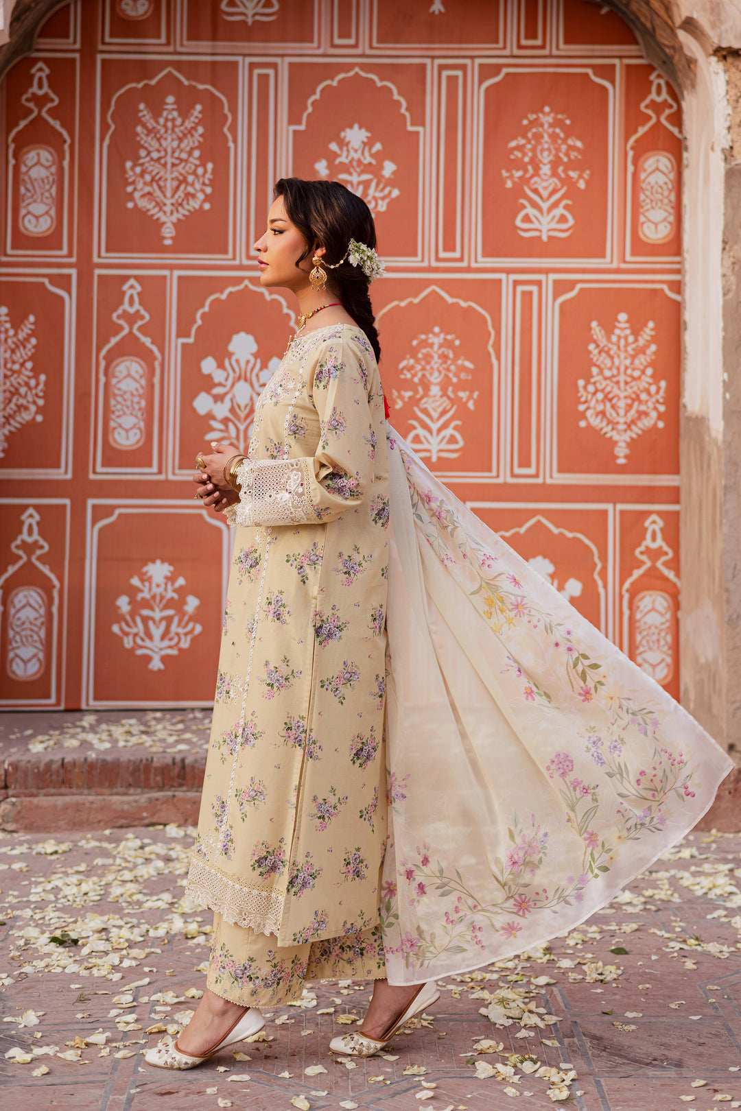 Yellow Pie 3Pc - Festive Eid Prints