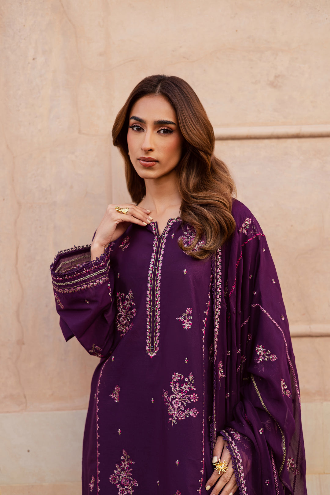 Mashayem 3Pc - Festive Embroidered Lawn