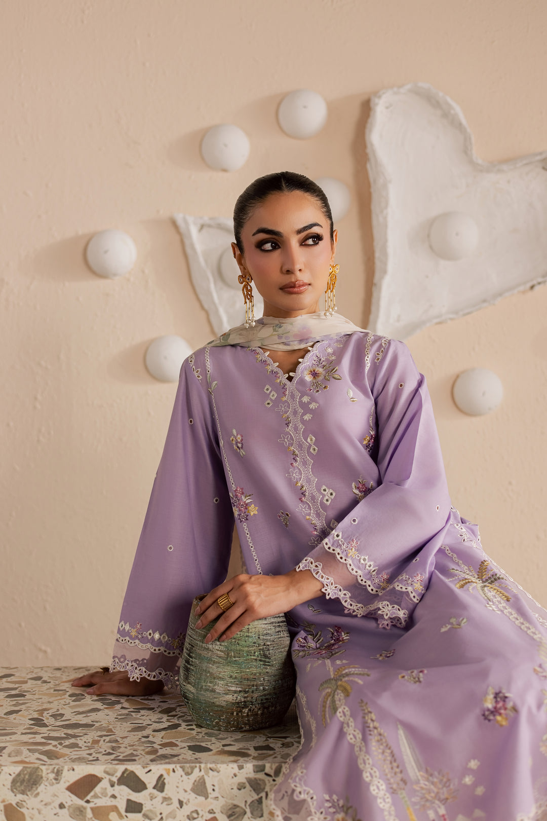 Skylie Jane 3Pc - Embroidered Lawn Dress