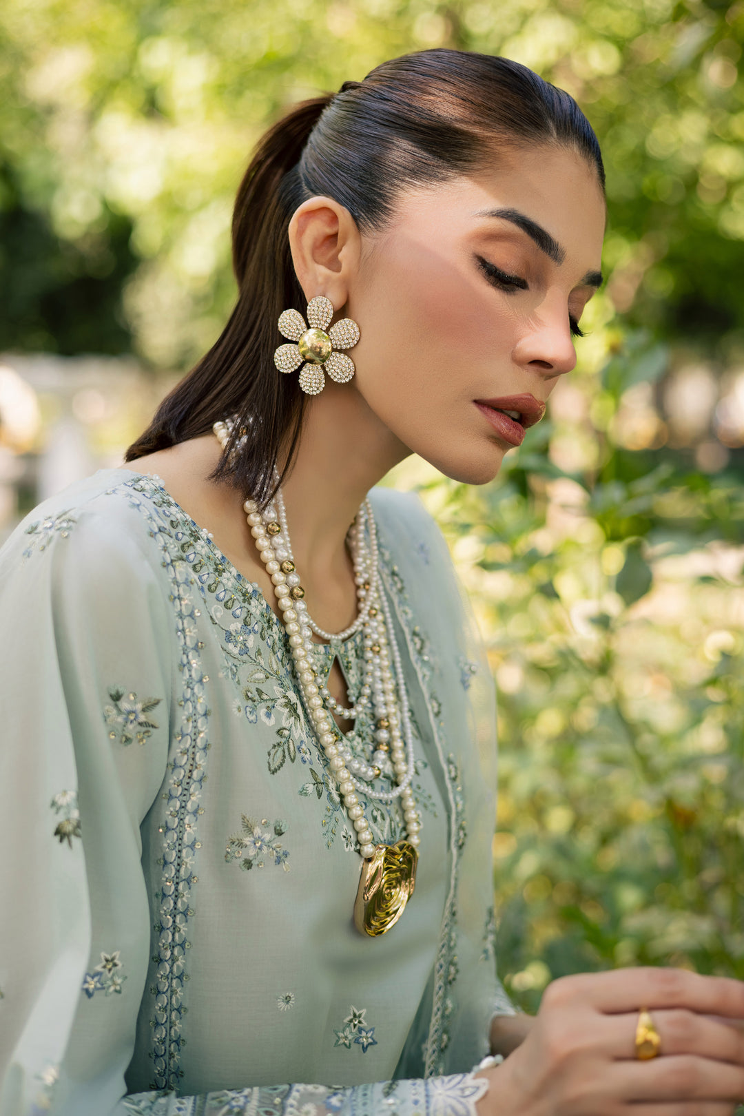Blue Petra 3Pc - Festive Embroidered Lawn