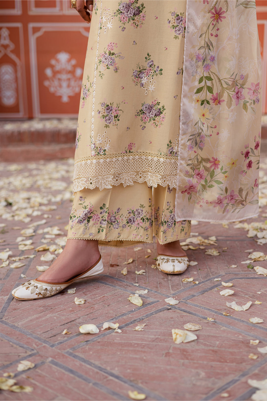 Yellow Pie 3Pc - Festive Eid Prints