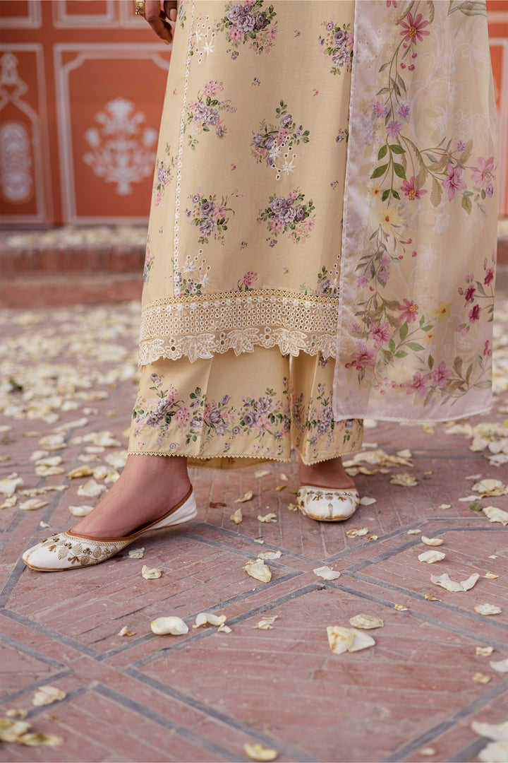 Yellow Pie 3Pc - Festive Eid Prints