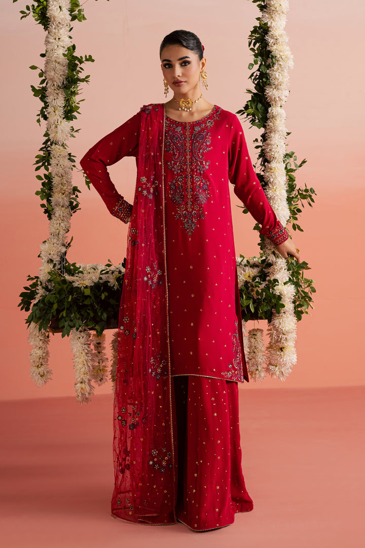 Red Sona 3Pc - Festive Luxe Pret