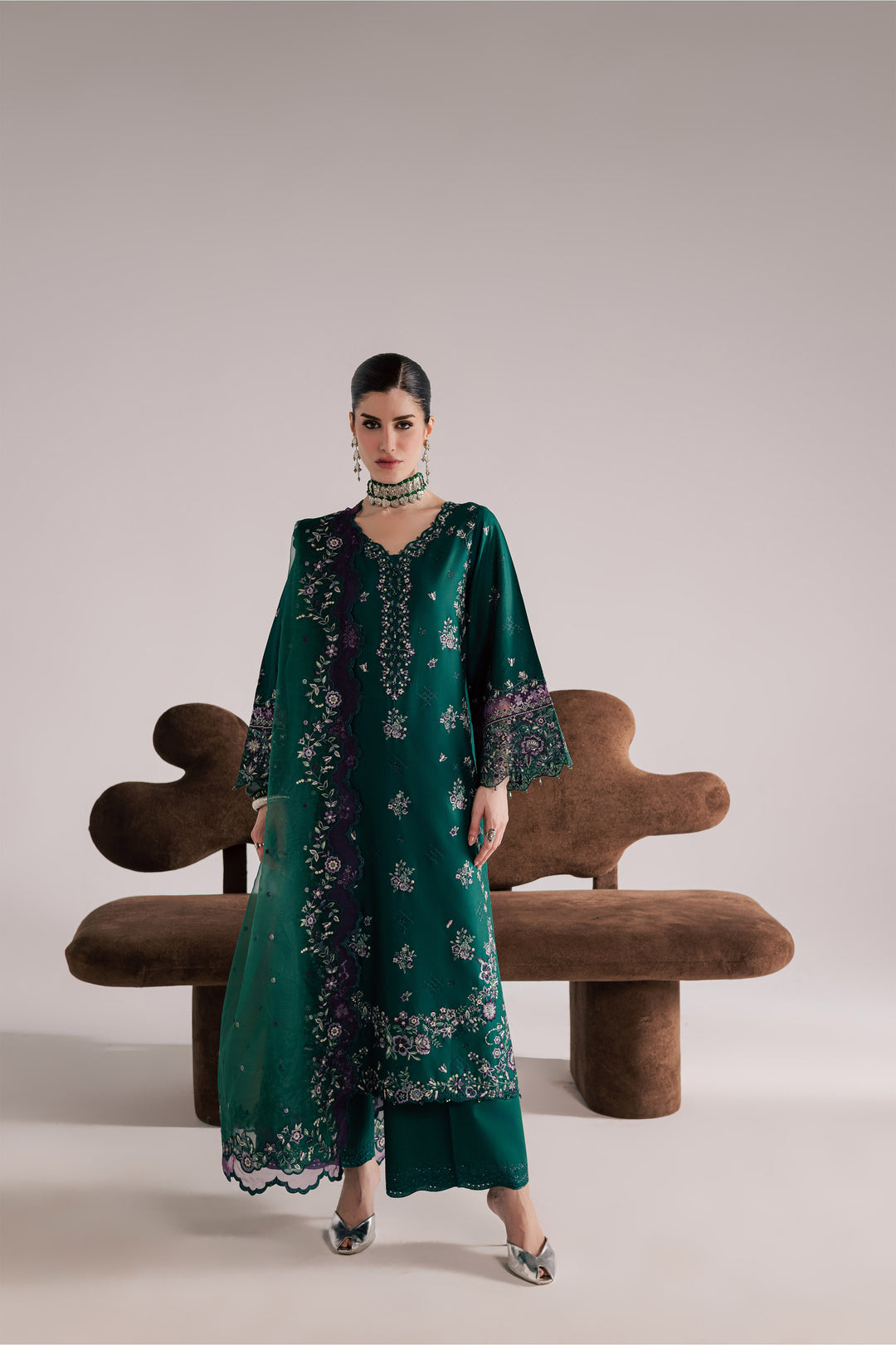 Purple Forest 3Pc - Festive Eid Pret