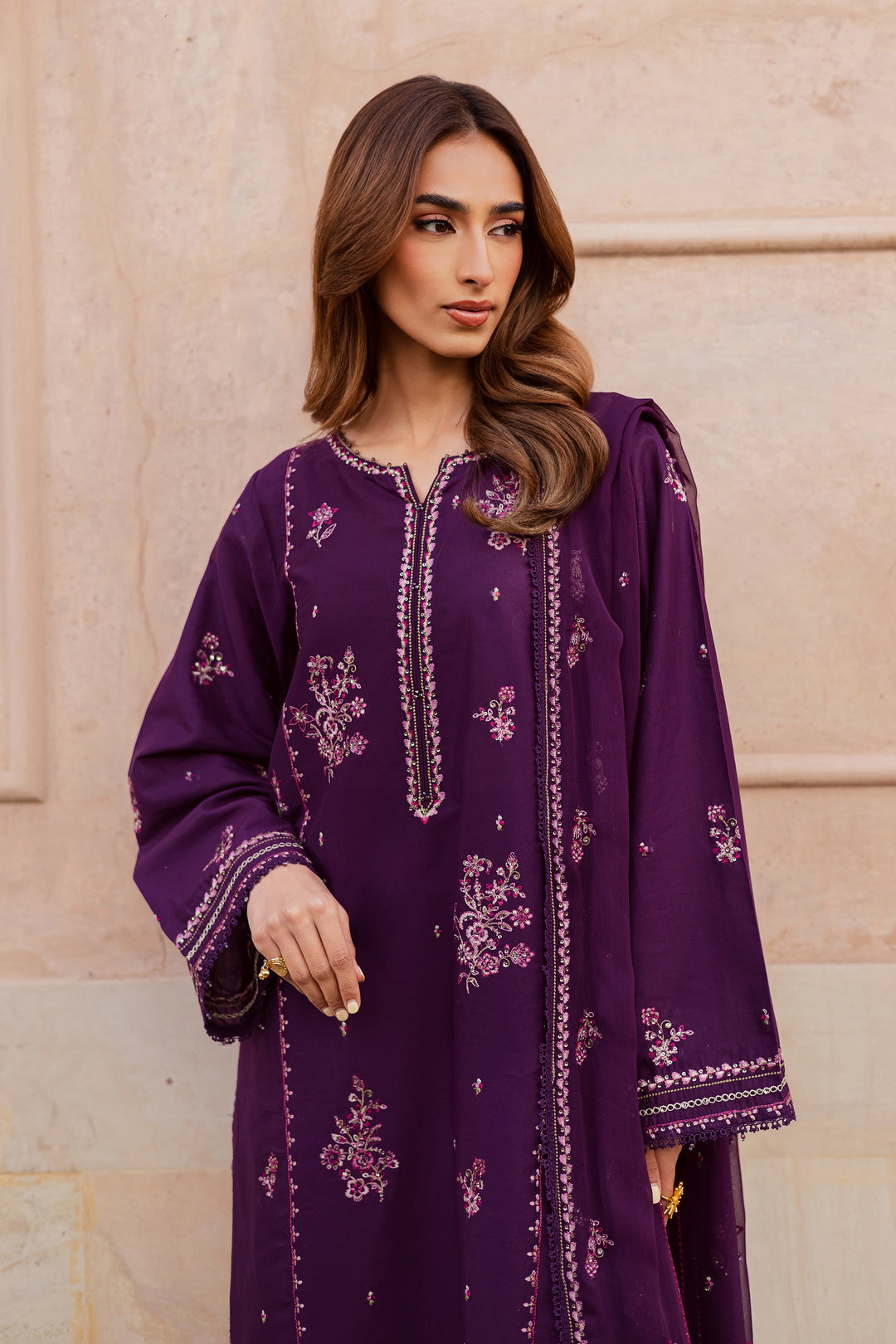 Mashayem 3Pc - Festive Embroidered Lawn
