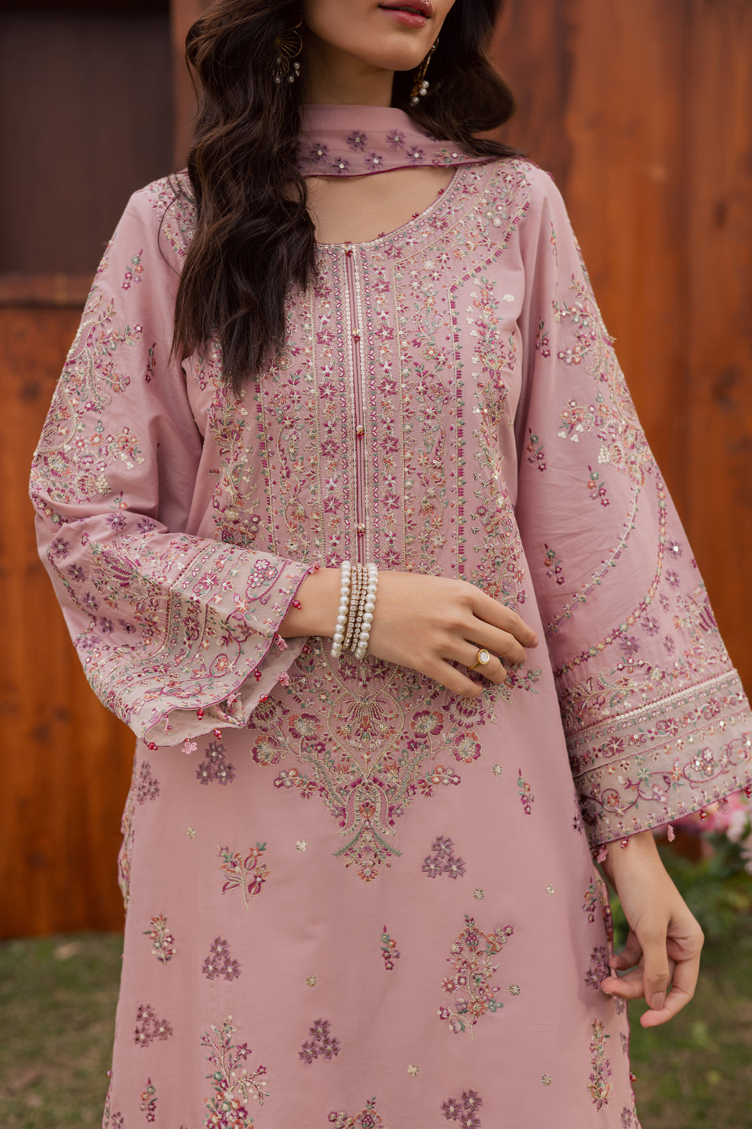 Toska 3Pc - Festive Embroidered Lawn