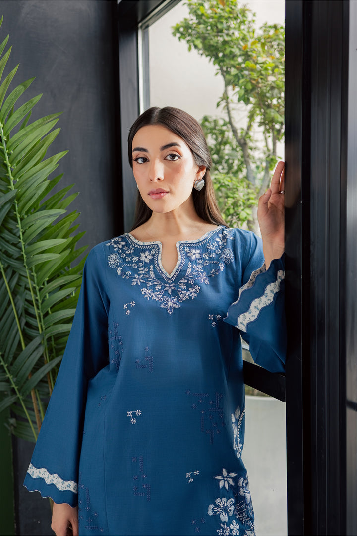 Dark Ravena 2Pc - Embroidered Lawn Dress