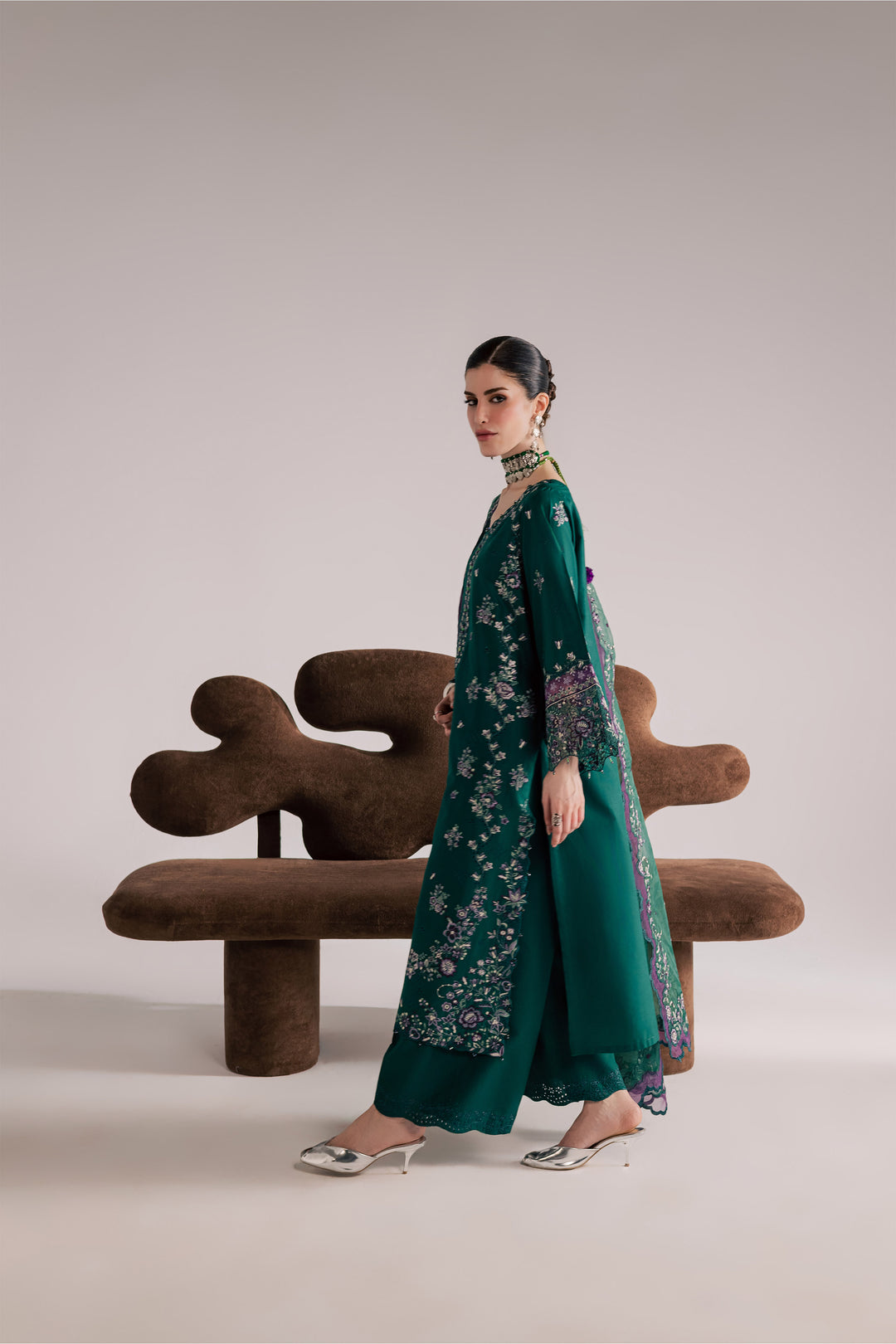 Purple Forest 3Pc - Festive Eid Pret