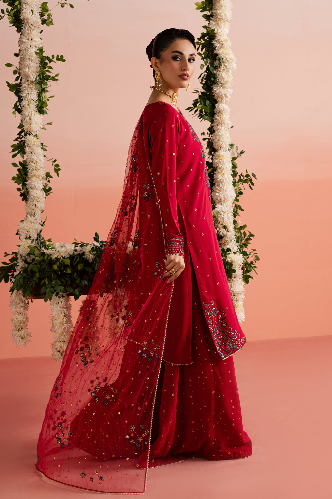 Red Sona 3Pc - Festive Luxe Pret