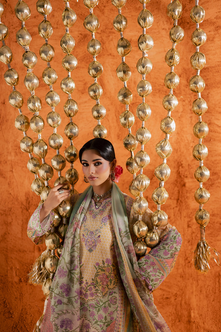 Yellow Tofu 3Pc - Printed Lawn Dress