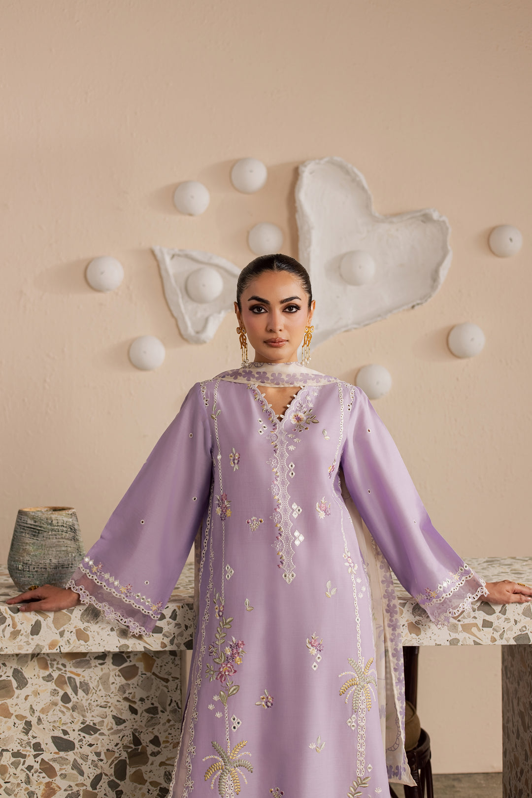 Skylie Jane 3Pc - Embroidered Lawn Dress