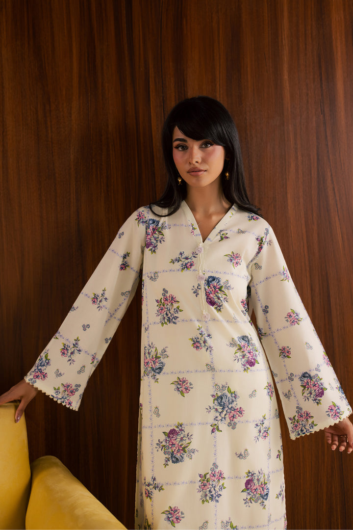 White Sally 2Pc - Printed Lawn Dress