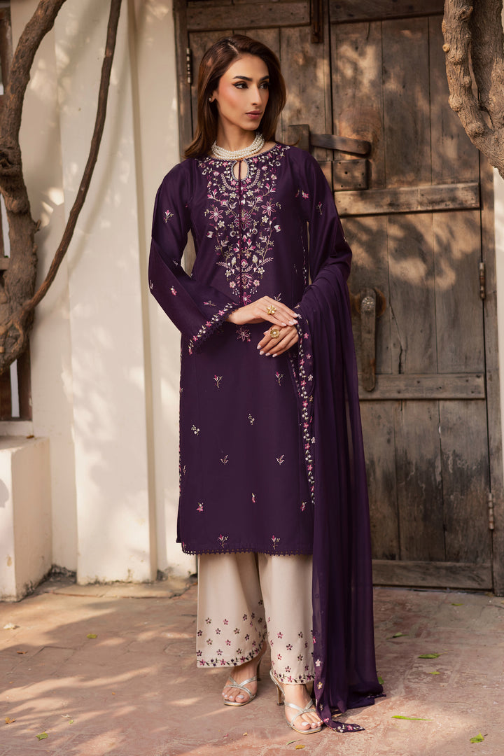 Malam 3Pc - Embroidered Festive Pret