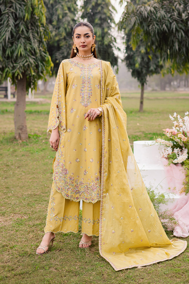 Salwah 3Pc - Festive Embroidered Lawn