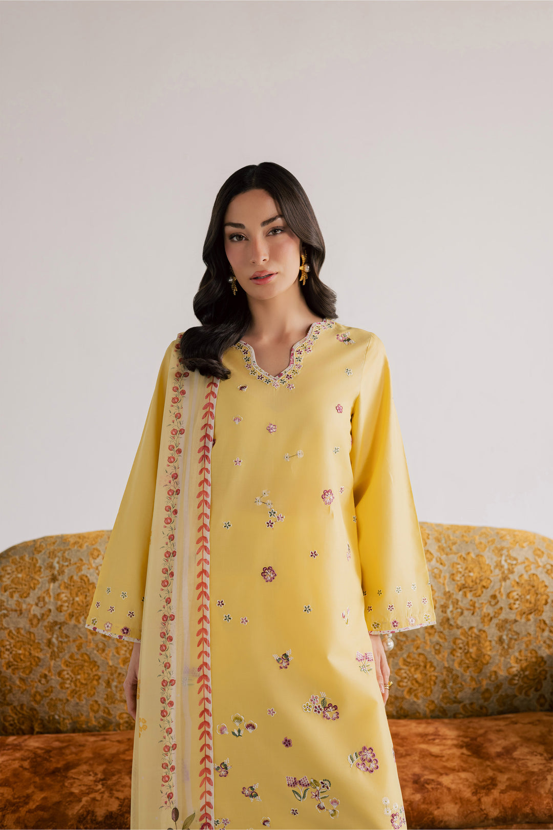 Cardiff 3Pc - Embroidered Lawn Dress