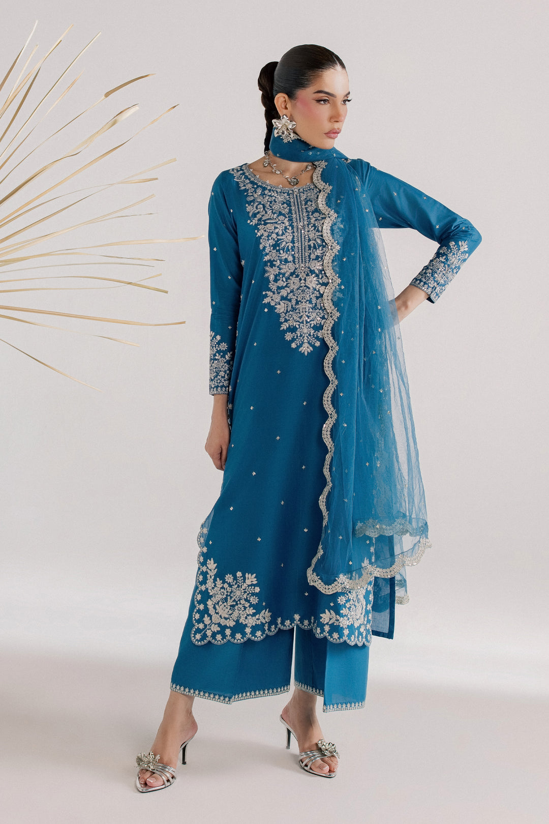 Pomeline 3Pc - Luxury Embroidered Lawn
