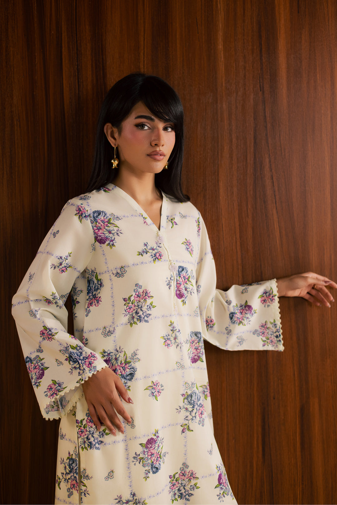 White Sally 2Pc - Printed Lawn Dress