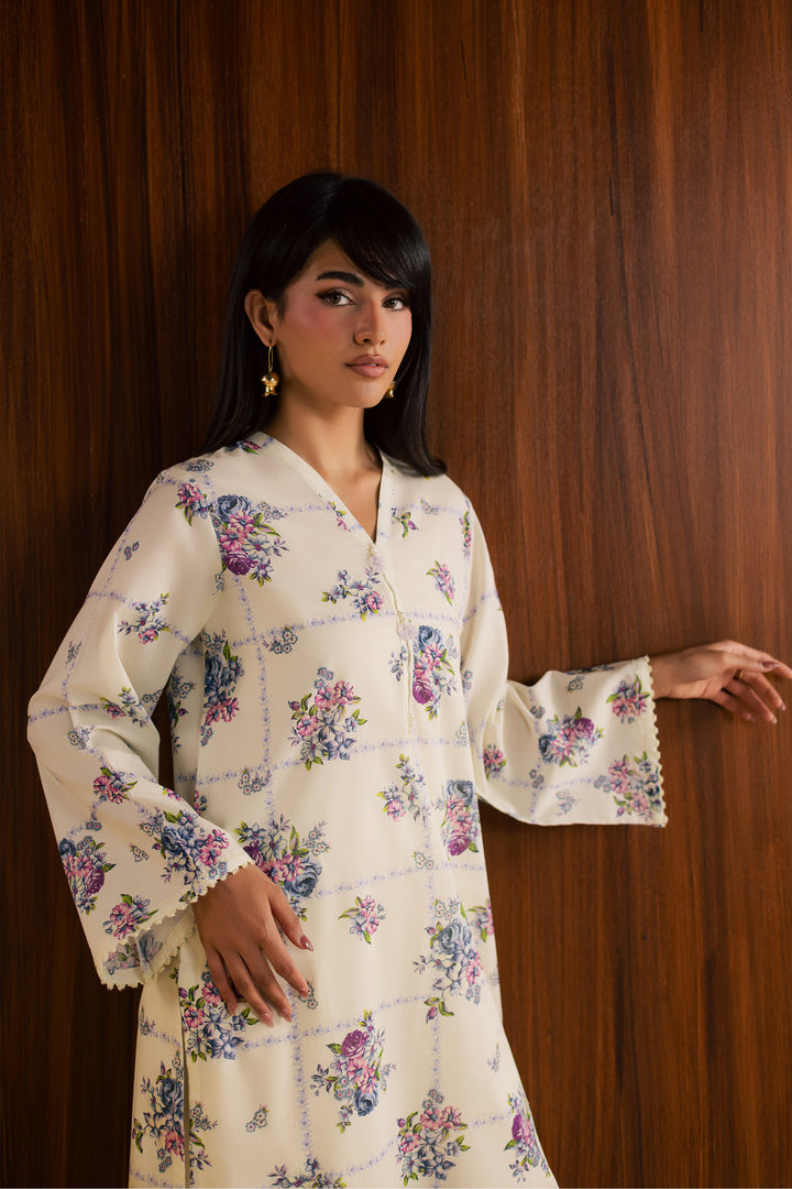 White Sally 2Pc - Printed Lawn Dress
