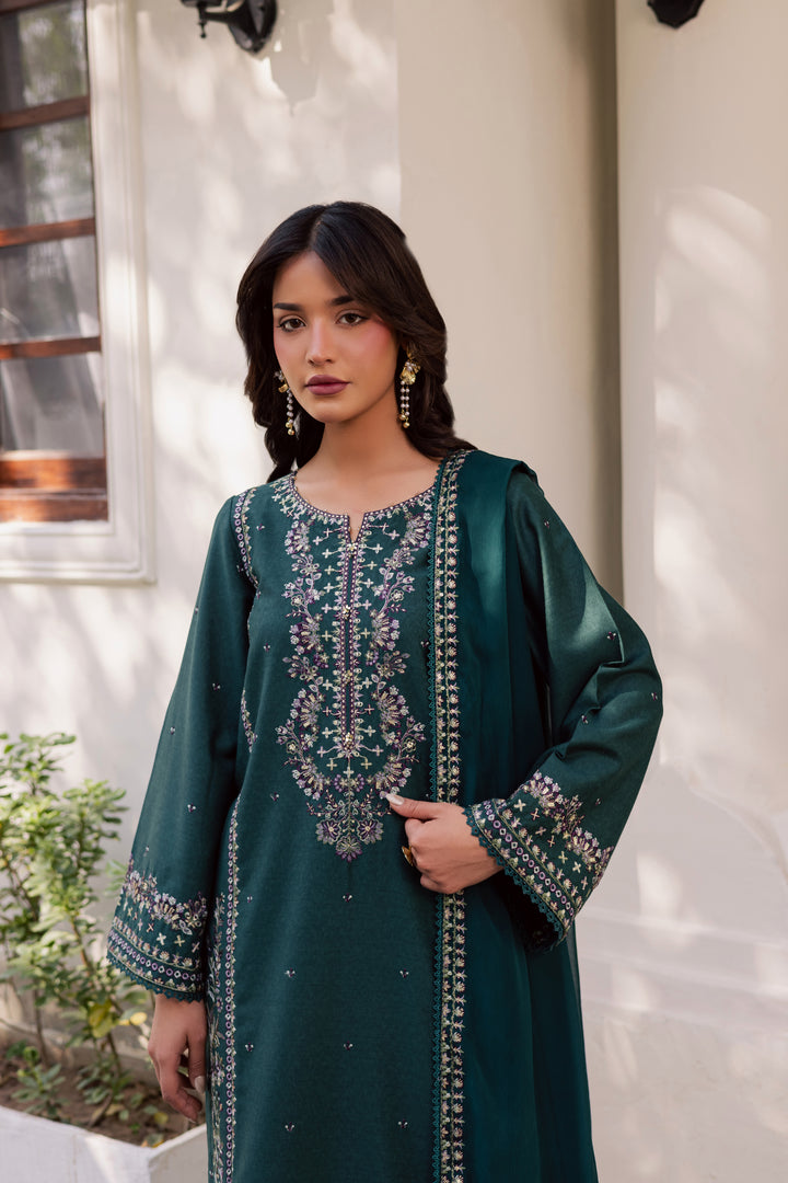 Safira 3Pc - Embroidered Karandi Dress