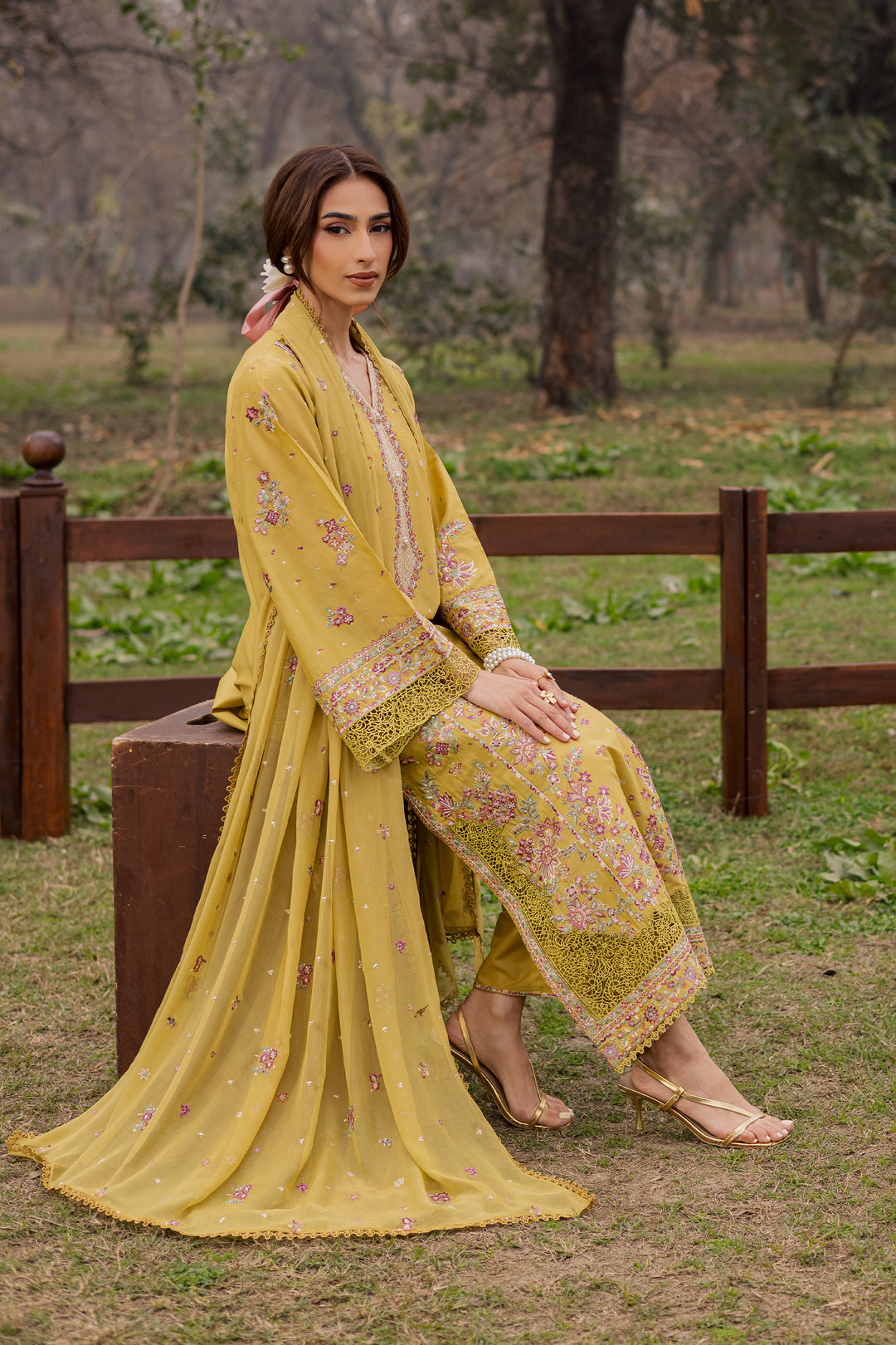 Zimal 3Pc - Festive Embroidered Lawn